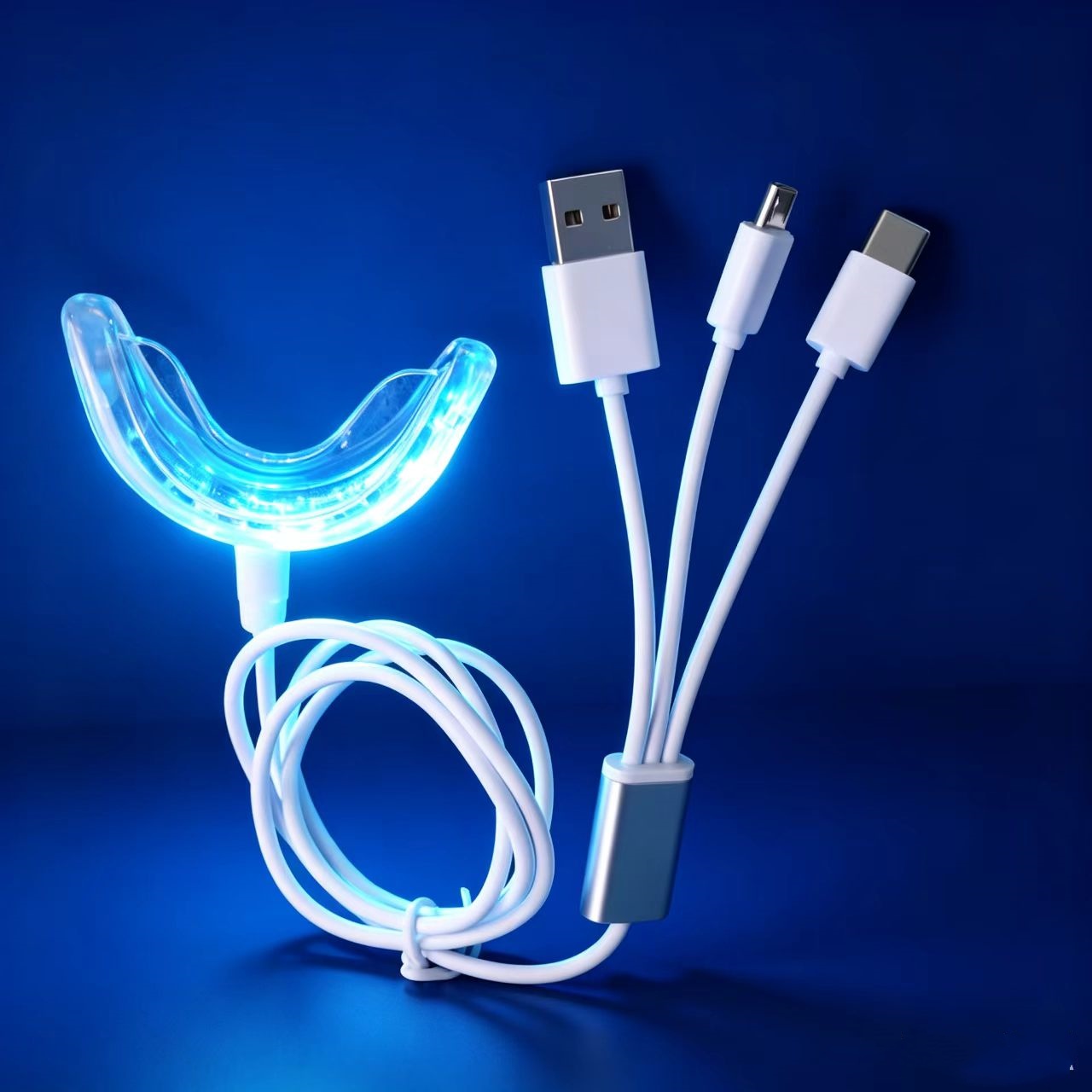 Teeth Whitening Led Kit - LED Taşınabilir Diş Beyazlatma Seti, Unisex,