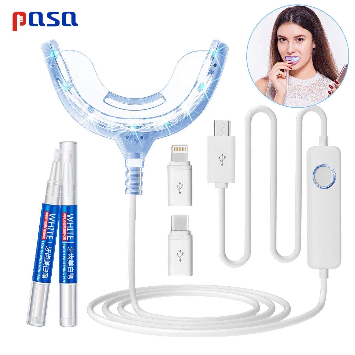 Teeth Whitening Led Kit - Taşınabilir LED Soğuk Mavi Işık Gülümseme