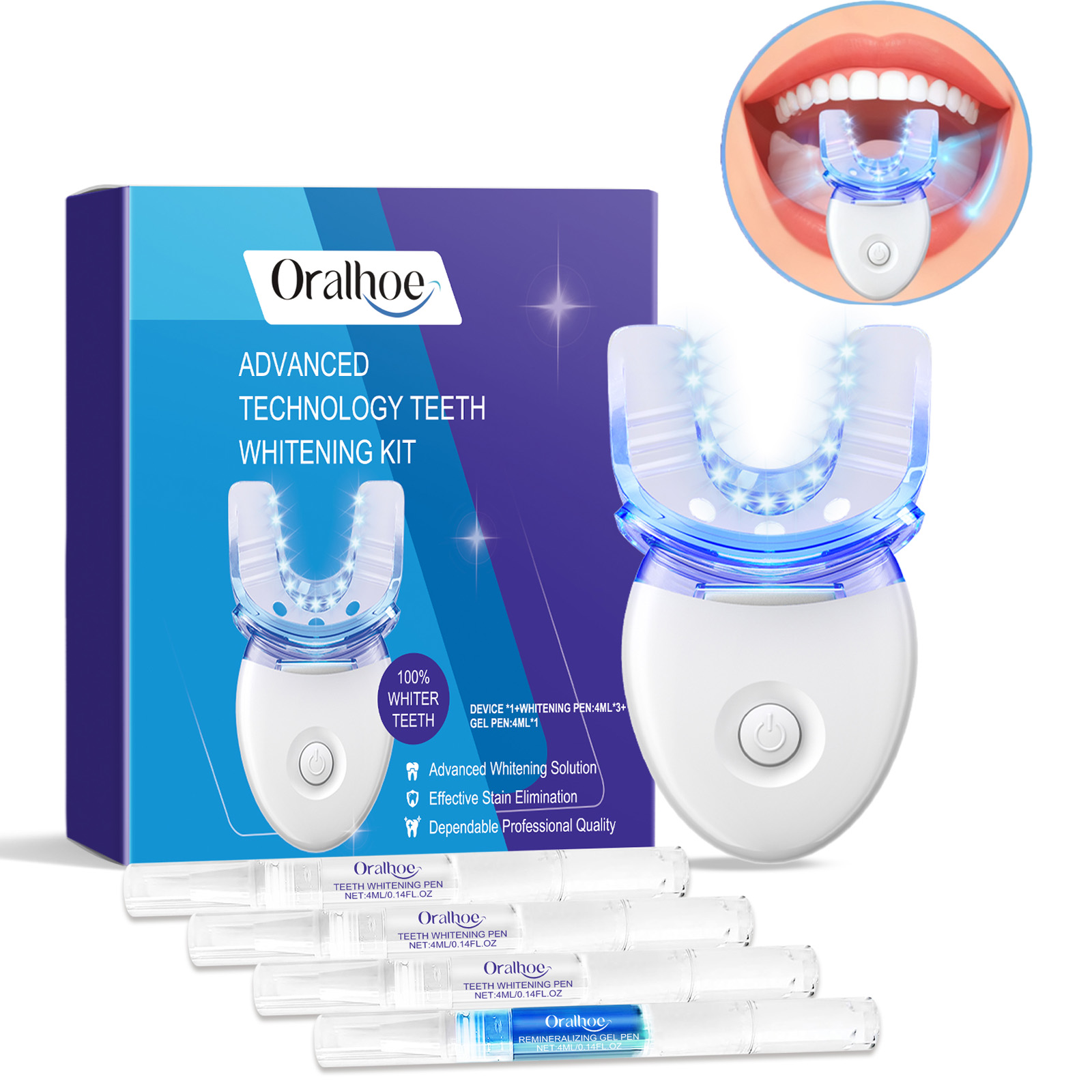 Teeth Whitening Led Kit - Profesyonel Diş Beyazlatma LED Işık Kiti,