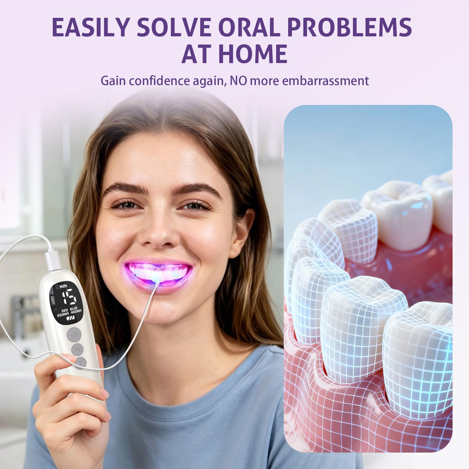 Kırmızı Mavi Işık Terapisi Diş - Teeth Whitening Led Kit incelemesi ve fiyatı